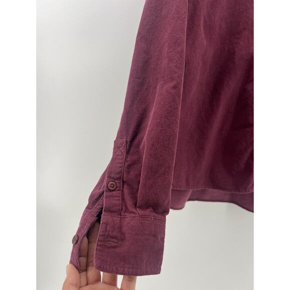 Orvis Mens Shirt Extra Large Burgundy XL Button Corduroy Top Hunting Gorp - Picture 7 of 12